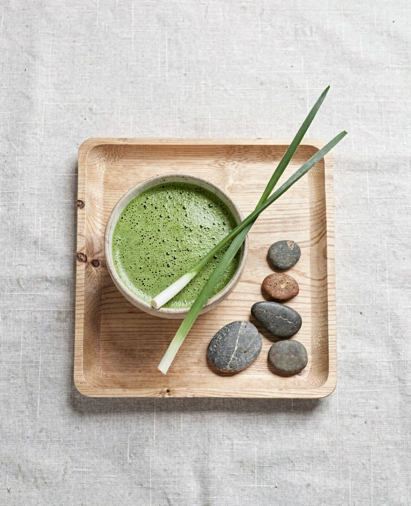 Minimalist wellness composition